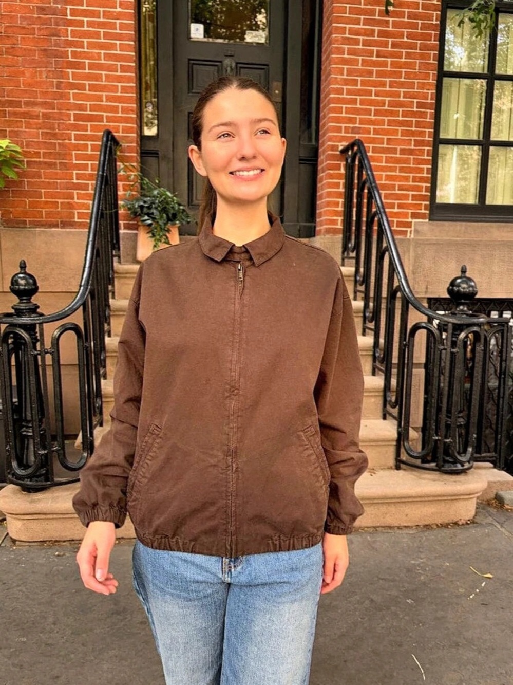 NWT Brandy Melville Brown Elaina Utility Jacket in Tan OS RARE